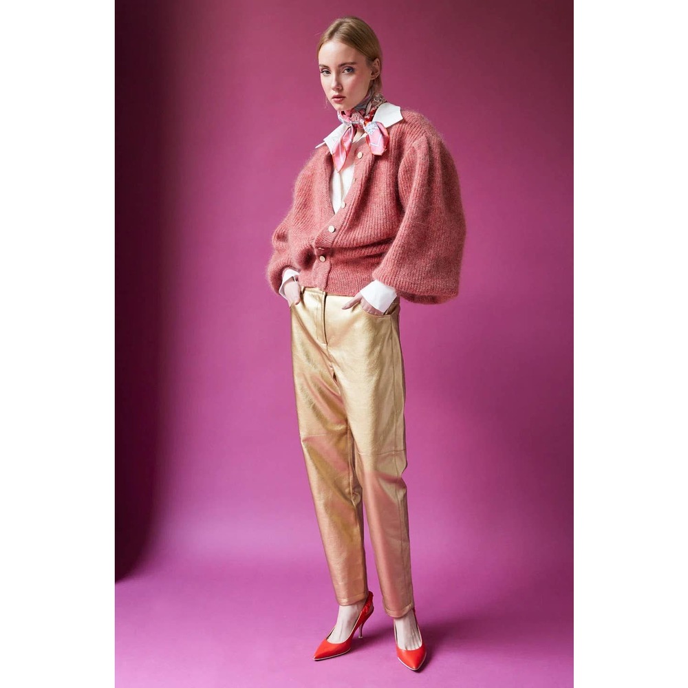 NWT The Label Edition Marlon Pants Gold $300 size M